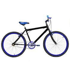 Imagem de Bicicleta Masculina Aro 26 Mtb Alumínio Colorido Cor Preta E Azul