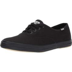 Imagem de Keds Tênis feminino Champion de lona com cadarço, Preto/preto, 34
