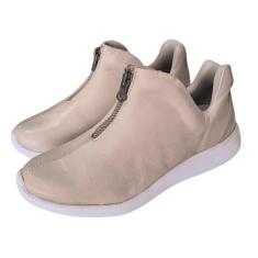 Imagem de Tênis Ankle Zíper Couro de Carneiro Off White-Feminino