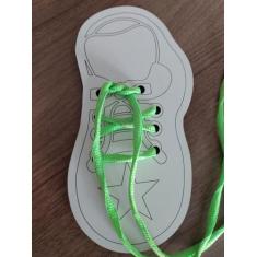 Imagem de Tênis Em Mdf Com Cadarço Para Treinamento De Laço E Prática Da Pinça F