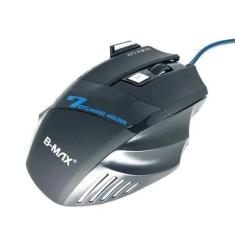 Imagem de Mouse Gamer USB alta precisão jogos Black 2400dpi B-Max X7