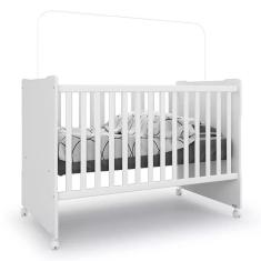 Imagem de Berço Americano New Baby Com Rodizio Batrol Branco 
