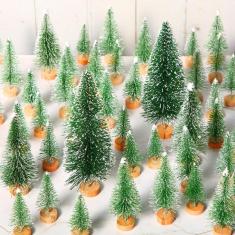 Imagem de Árvore de Natal satinior Artificial Mini com base de madeira x60