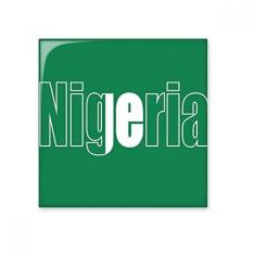 Imagem de Decalque brilhante de ejo de cerâmica com nome da bandeira da Nigéria