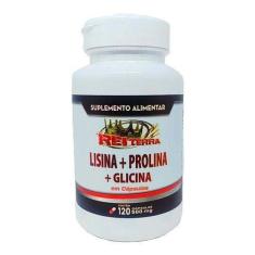 Imagem de 4 Lisina + Prolina + Glicina 120 Cápsulas 500Mg - Rei Terra