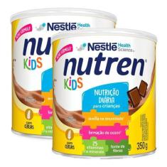 Imagem de Kit 2 Nutren Kids Chocolate Complemento Alimentar Lata 350G