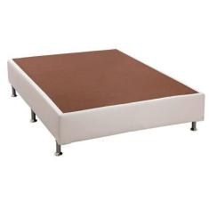 Imagem de Base Cama Box Ortobom Casal Material Sintético Branco 138X188x23