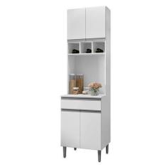 Imagem de Armário Paneleiro Duplo Andréia Branco Brilho - Ajl - Ajl Móveis