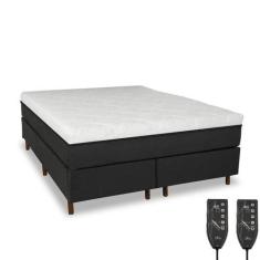 Imagem de Cama Box e Colchão Magnético Massageador - Eco Premium - Eco New, Pret