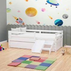 Imagem de Bicama Solteiro Infantil Eco E Mini Escada/escorregador Branco Mobilistore