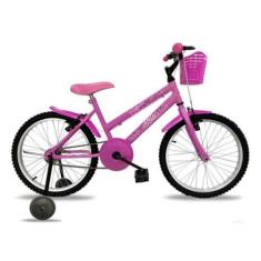 Imagem de Bicicleta Infantil Feminina Com Rodinha Aro 20 Bella 2024Cor Rosa - We