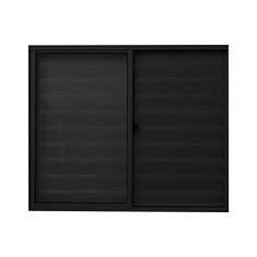 Imagem de Janela de Alumínio Veneziana 100x150cm 3 Folhas Fortline Atlântica Preto