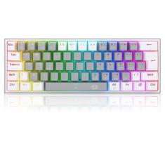 Imagem de Teclado Mecânico Gamer Compacto Redragon Fizz Cinza E Branco