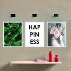 Imagem de Kit 3 Quadros Decorativo 32 X 42 Minimalismo