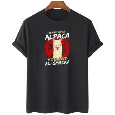 Imagem de Camiseta feminina algodao Mess With Alpaca You Get Smacka