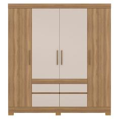 Imagem de Guarda Roupa Casal 4 Portas 64110 Amendola Off White Demobile Amendola Off White