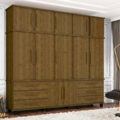Imagem de Guarda Roupa Triplex Prisma 5 Portas Imbuia Fabri Móveis - Fabrimóveis