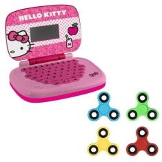 Imagem de Kit Laptop Infantil Educativo Candide Hello Kitty Bilíngue + 1 Fidget Spinner Sortido