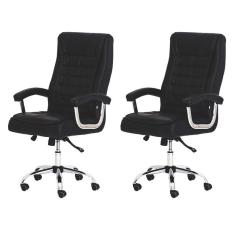 Imagem de Kit 2 Cadeiras De Escritório Presidente Big Preta