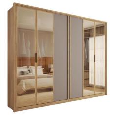 Imagem de Guarda Roupa 6 Portas 6 Gavetas Marrom Diamond Caemmun