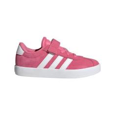 Imagem de adidas Tênis infantil unissex Vl Court 3.0 de renda elástica, Rosa Fusion/Branco/Cinza, 15