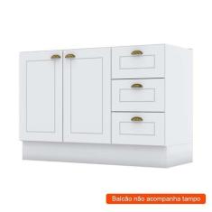 Imagem de Balcão de Cozinha Nova York 2 PT 3 GV Branco - Henn