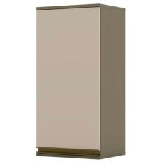 Imagem de Armário Aéreo Cozinha Évelin 1 Porta 2 Prateleiras Duna/Cristal - Henn