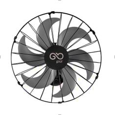 Imagem de Ventilador de Parede 50cm Oscilante 220v 6 Pás 180W Preto V50PPRR2 Goar