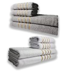 Imagem de 2 Jogos De 4 Toalhas 4 Banho 4 Rosto Dubai 100% Algodão Cz+br