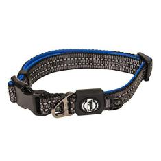 Imagem de Franklin Sports Coleira De Nylon Para Cães – Refletora – Franklin Pet Supply Co – Ajuste Confortável – Neoprene – Ajustável – Pequeno – Azul