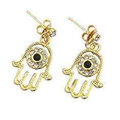 Imagem de Brinco Hamsa 15 x 20mm com Strass - Sunshine Cristais