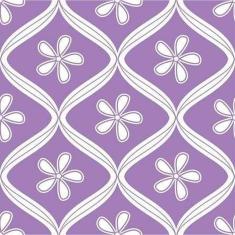 Imagem de Papel De Parede Adesivo Floral Roxo 0219 Rolo 0,58X3M