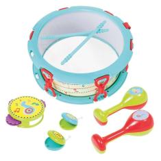 Imagem de Brinquedo Infantil Colorido Kit Bateria Buba