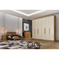 Imagem de Guarda Roupa Casal 6 Portas 8 Gavetas - Granada-Cumaru/Fendi - Móveis