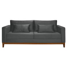 Imagem de Sofá 3 Lugares Bahamas Suede Cinza 230 cm