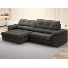 Imagem de Sofá Com Carregador Usb Retrátil Reclinável Monaco 2,50M Velosuede Cin