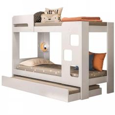 Imagem de Treliche Vegas para Colchão 188x88 com Prateleira Tigus Cor Branco