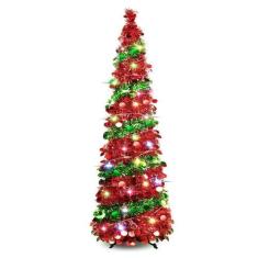 Imagem de Árvore de Natal Kungfuking de 5 pés com 90 luzes LED dobráveis