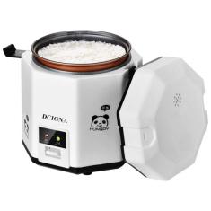 Imagem de Panela de Arroz Elétrica 1,2L com Cesto Antiaderente e Função Manter Aquecido, 110V 200W, DCIGNA, Branca