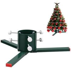 Imagem de Suporte de árvore de Natal para árvores reais, suporte de árvore de Natal ajustável para árvores vivas – adequado para troncos de árvore de 4 a 14 cm, oferecendo suporte estável para até 2 pés de