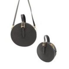 Imagem de Bolsa Redonda Feminina de Silicone - com alça - Kingleen, Preto