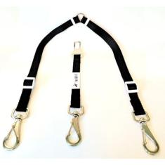 Imagem de Coleira Guia Dupla Ajustável + Adaptador De Cinto Segurança - BALDI