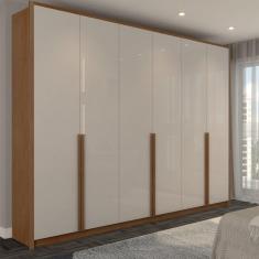 Imagem de Guarda-Roupa Casal Belchior 6 Portas 6 Gavetas Cinamomo/Off White - Panorama Móveis