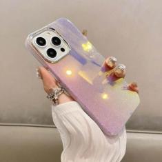 Imagem de Luxo espelho reflexivo laser caso para 14 iphone pro max 14 plus 11 13 12 promax xr x xs 7 8 glitter arco-íris capa dura, 04 rosa, para iphone 8