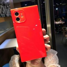 Imagem de Capa de telefone de silicone quadrado macio para iphone 11 12 13 14 pro max xs x xr max 7 8 plus mini se 2020 capa traseira amortecedora, vermelha, para iphone 8