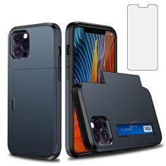 Imagem de Asuwish Capa de celular para iPhone 12 Pro Max 6,7 com protetor de tela de vidro temperado e porta-cartão de crédito, capa carteira rígida híbrida iPhone12promax 5G i 12s Plus iPhone12 12pro Promax