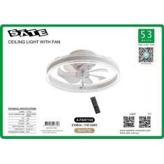 Imagem de Ventilador de Teto Sate c/Luminaria A-FAN7102 53W - Satellite