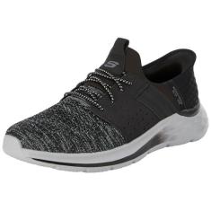 Imagem de Skechers Garner Newick Tênis masculino sem cadarço, Preto/branco, 41