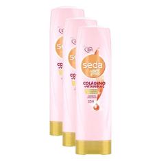 Imagem de Kit 3 Condicionadores Seda Colágeno e Vitamina C by Niina Secrets Frasco 325ml cada