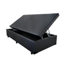 Imagem de Base Box Baú Solteiro Sintético Preta - 45X88x188:Preto - Sp Móveis